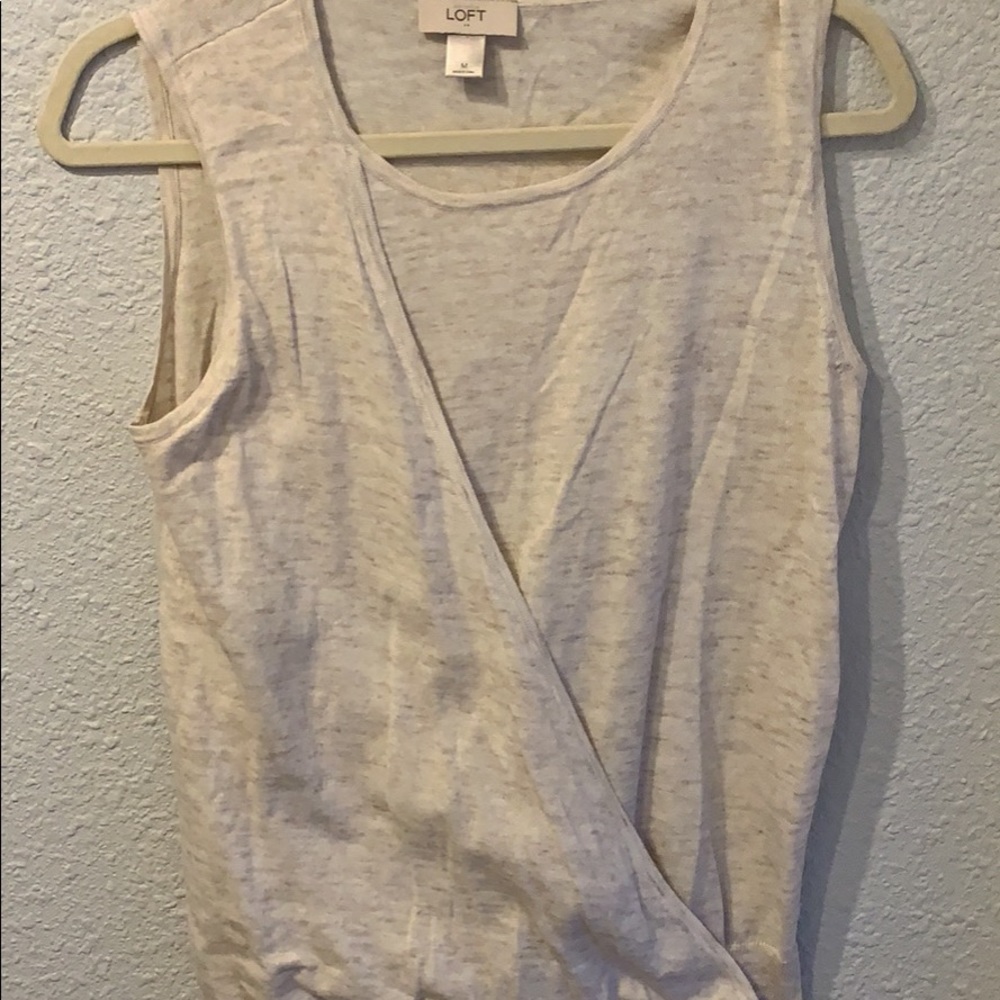 Creme business casual tank top
